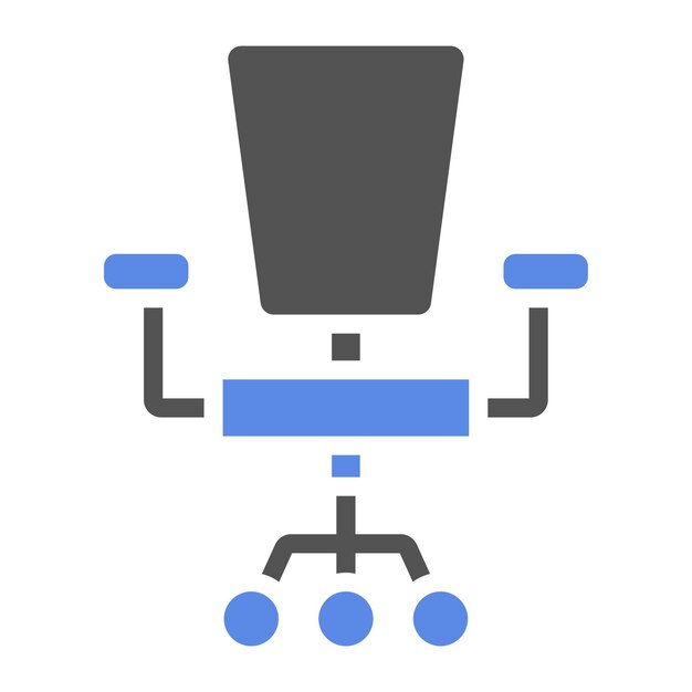 Estilo del icono de la silla de conferencia de diseño vectorial