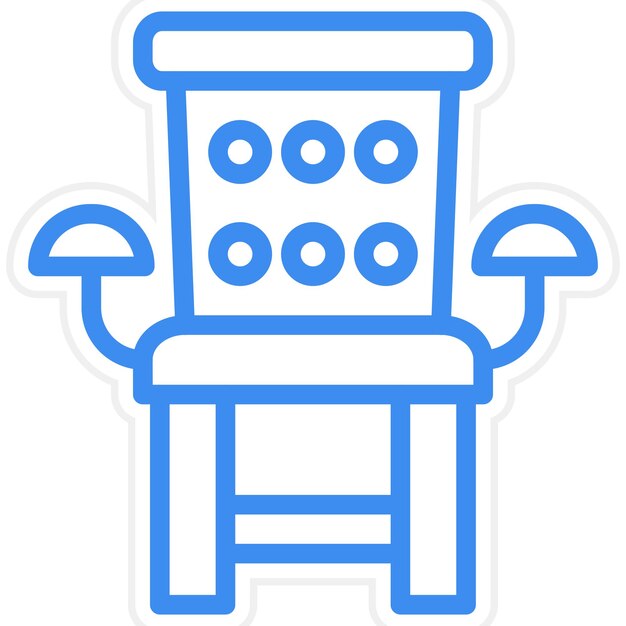 Estilo del icono de la silla de diseño vectorial
