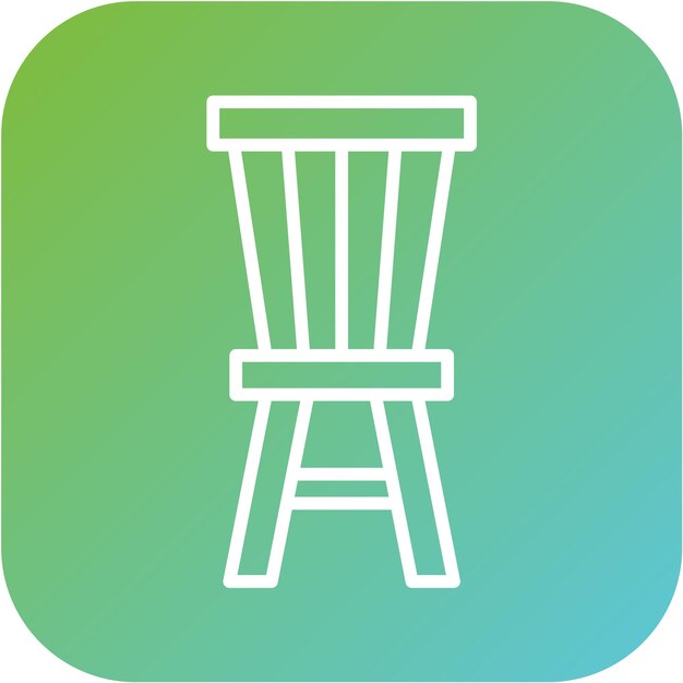 Estilo del icono de la silla de diseño vectorial