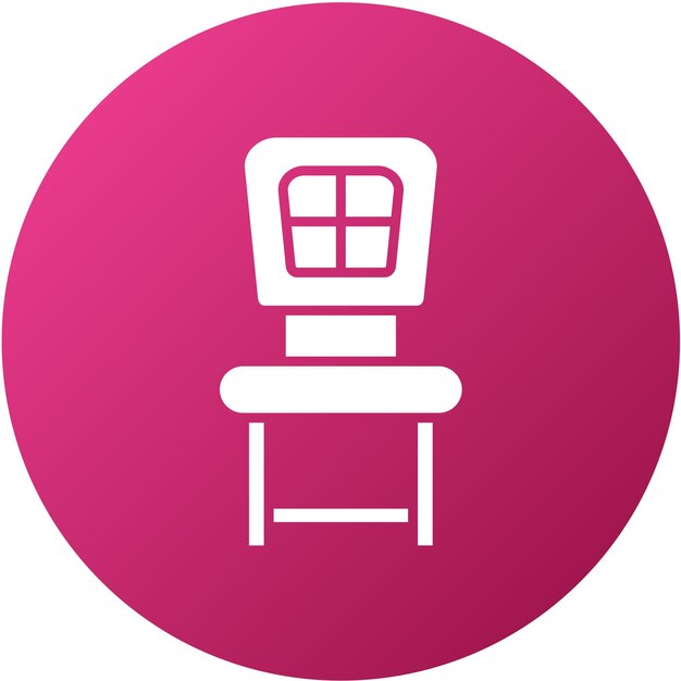 Estilo del icono de la silla de diseño vectorial