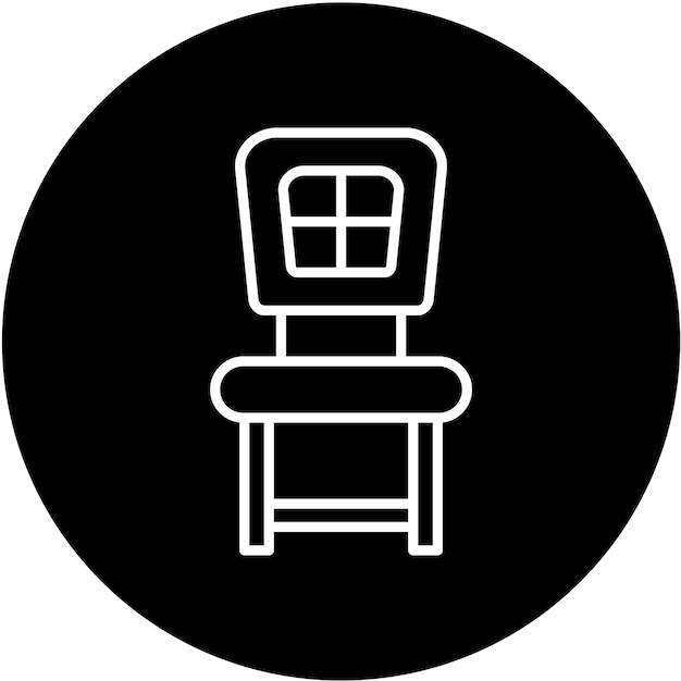 Estilo del icono de la silla de diseño vectorial