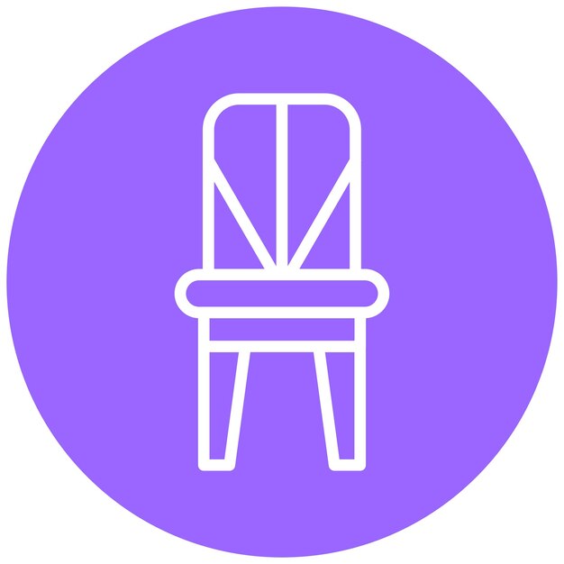 Estilo del icono de la silla de huso de diseño vectorial