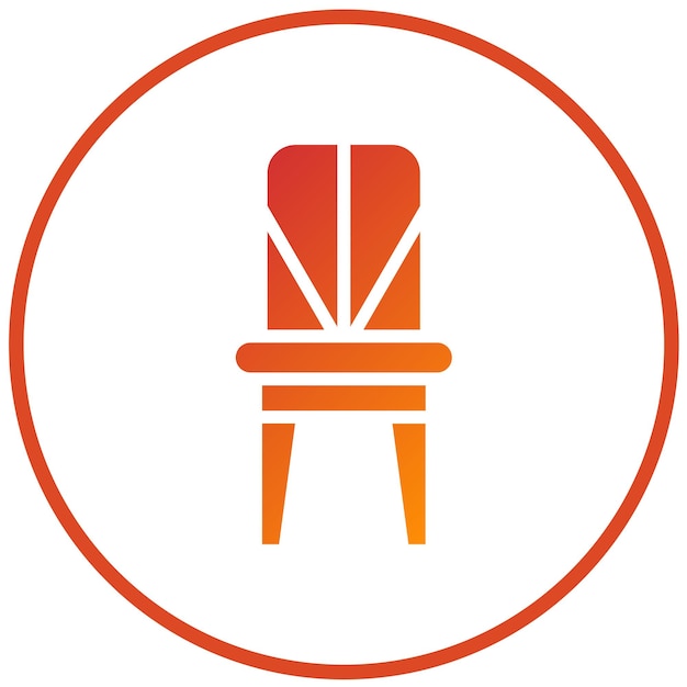 Estilo del icono de la silla de huso de diseño vectorial