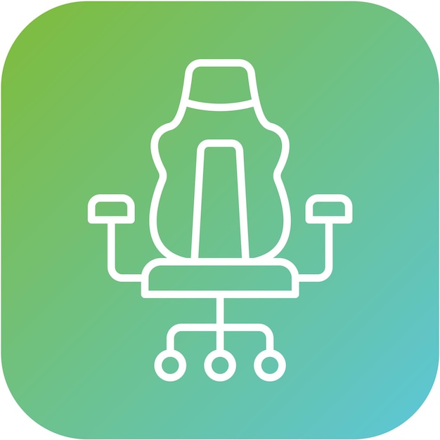 Estilo del icono de la silla de juego de diseño vectorial