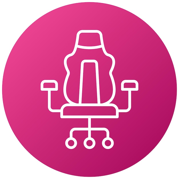 Estilo del icono de la silla de juego de diseño vectorial