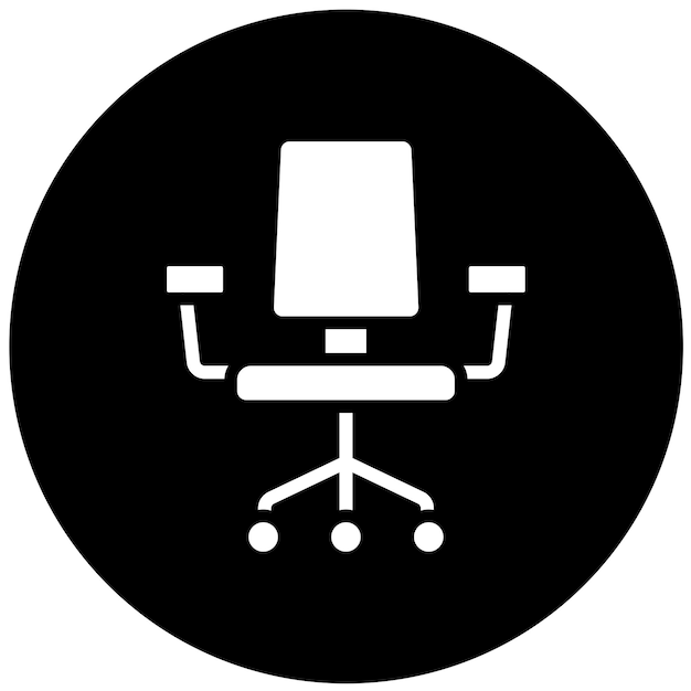 Estilo del icono de la silla de juego de diseño vectorial