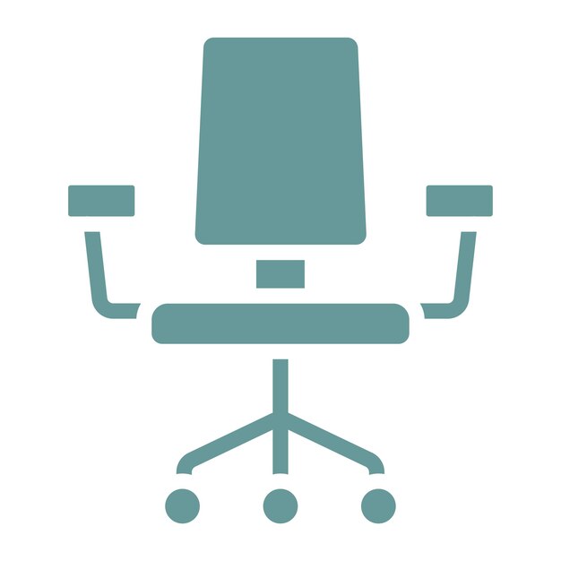 Estilo del icono de la silla de juego de diseño vectorial