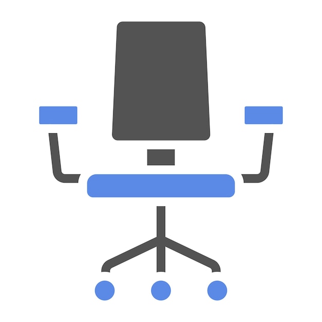Estilo del icono de la silla de juego de diseño vectorial