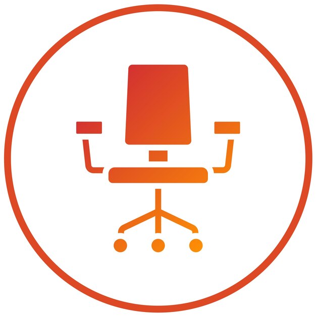 Estilo del icono de la silla de juego de diseño vectorial
