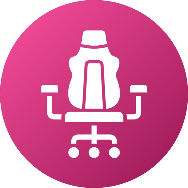 Estilo del icono de la silla de juego de diseño vectorial