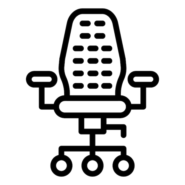 Estilo del icono de la silla de oficina de diseño vectorial