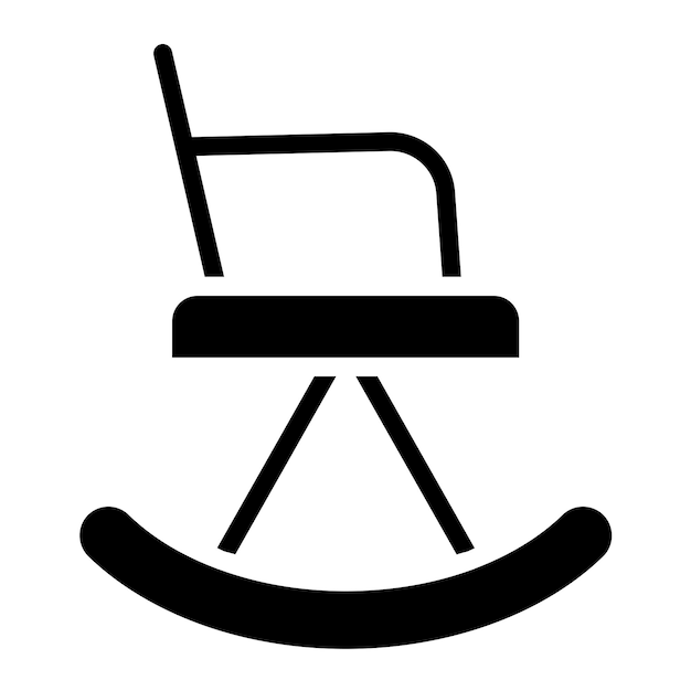 Estilo del icono de la silla de planeo de diseño vectorial