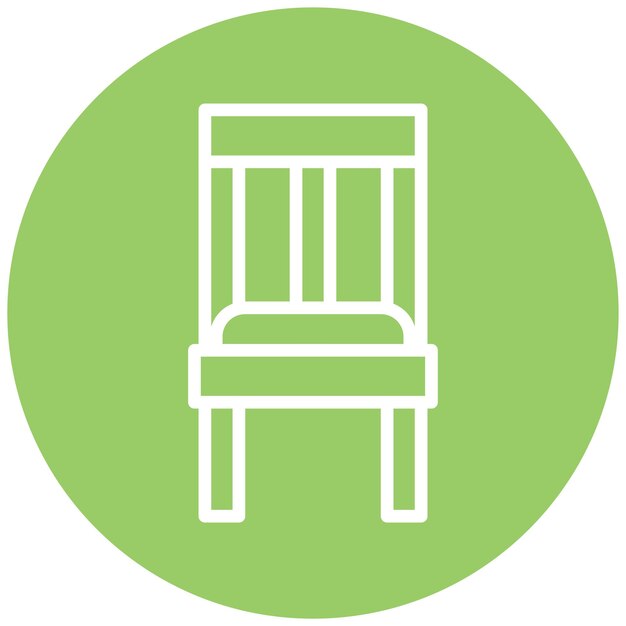 Estilo del icono de la silla de recepción de diseño vectorial