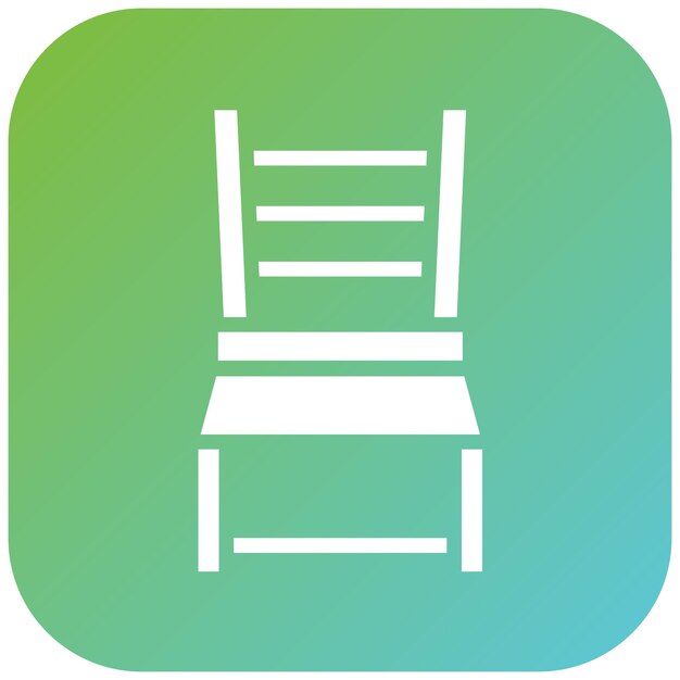 Estilo del icono de la silla de respaldo de diseño vectorial