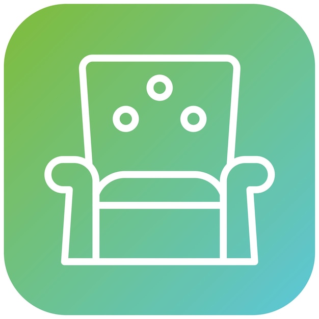 Estilo del icono de la silla de retroceso de diseño vectorial