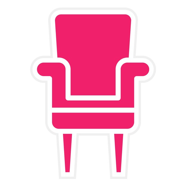 Estilo del icono de la silla de retroceso de diseño vectorial