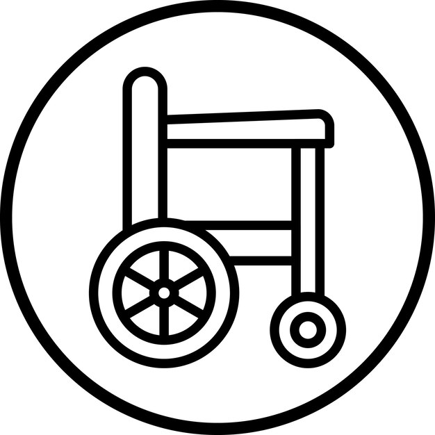 Estilo de icono de silla de ruedas de diseño vectorial