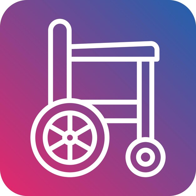 Estilo de icono de silla de ruedas de diseño vectorial
