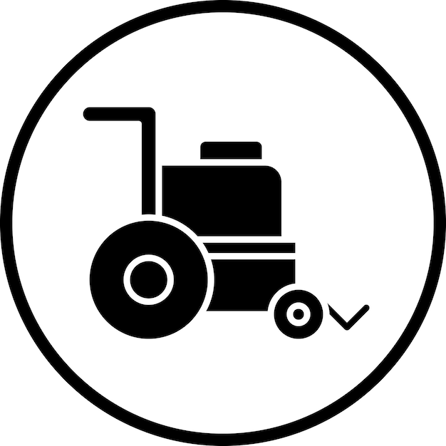 Estilo de icono de silla de ruedas de diseño vectorial