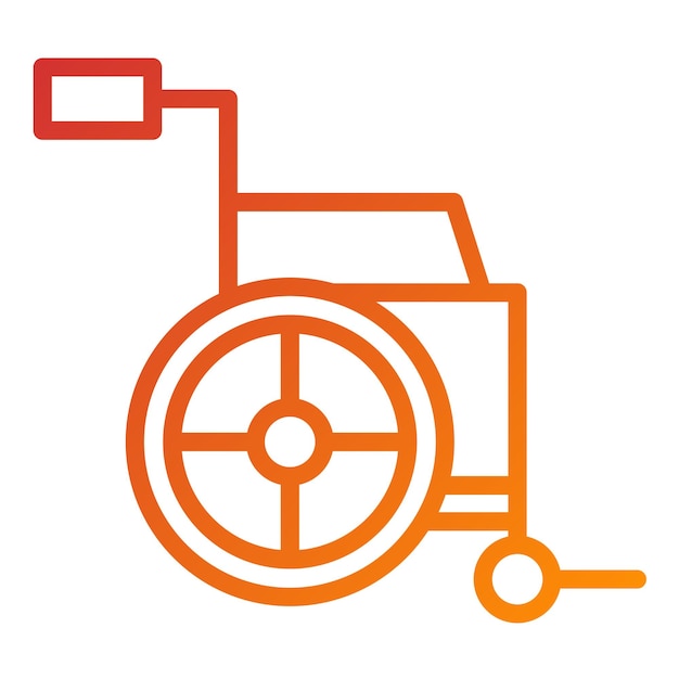 Estilo de icono de silla de ruedas de diseño vectorial