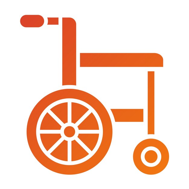 Estilo de icono de silla de ruedas de diseño vectorial