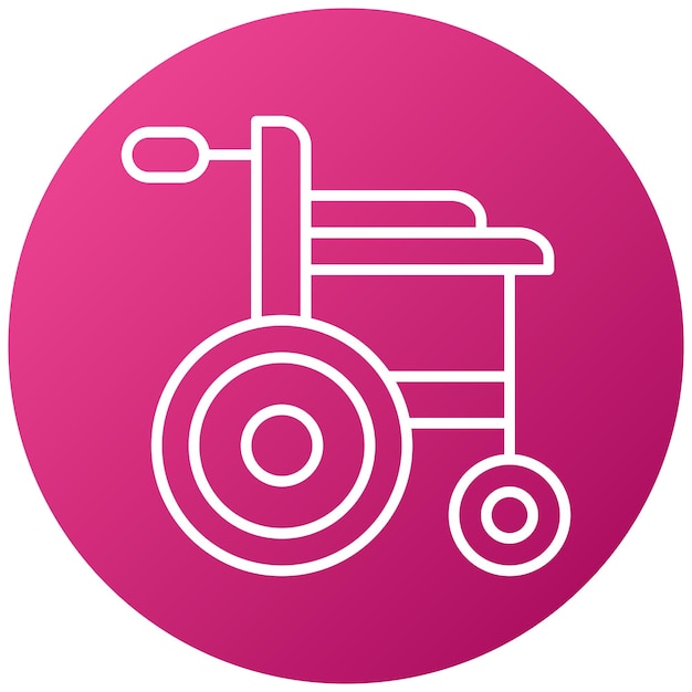 Estilo de icono de silla de ruedas de diseño vectorial