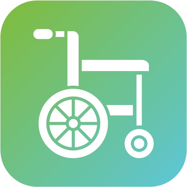 Estilo de icono de silla de ruedas de diseño vectorial