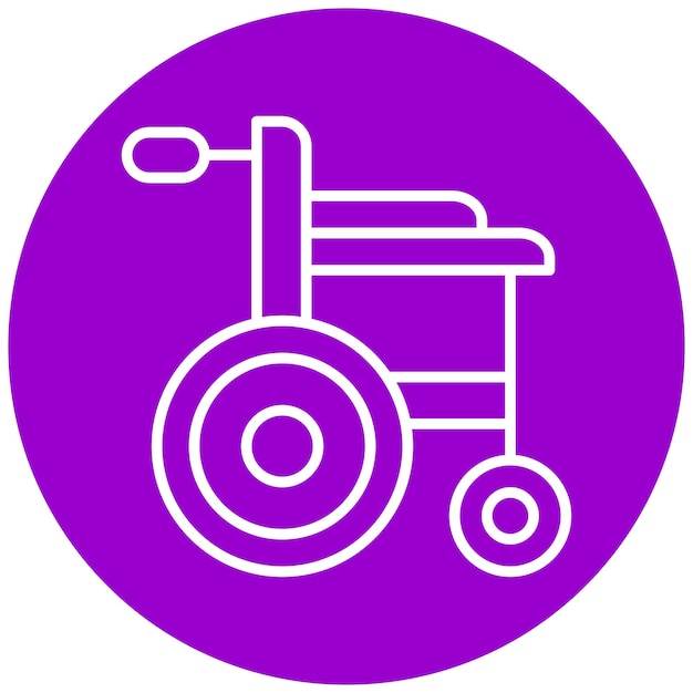 Estilo de icono de silla de ruedas de diseño vectorial