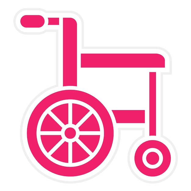 Estilo de icono de silla de ruedas de diseño vectorial