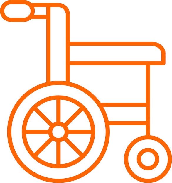 Estilo de icono de silla de ruedas de diseño vectorial