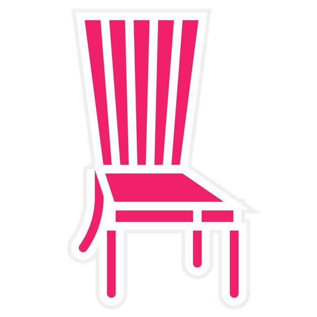 Estilo del icono de la silla de sacudida de diseño vectorial