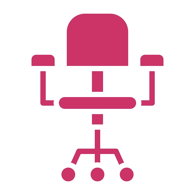 Estilo del icono de la silla de tareas de diseño vectorial
