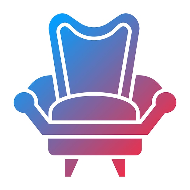 Estilo de icono de sillón de diseño vectorial