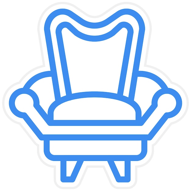 Estilo de icono de sillón de diseño vectorial