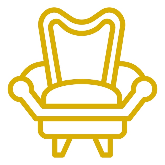 Estilo de icono de sillón de diseño vectorial