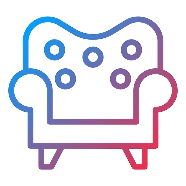 Estilo de icono de sillón de diseño vectorial