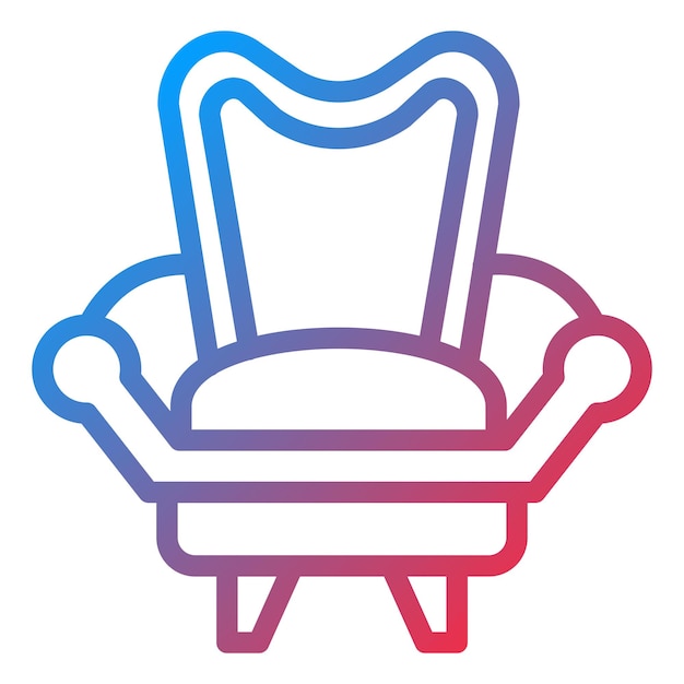 Estilo de icono de sillón de diseño vectorial