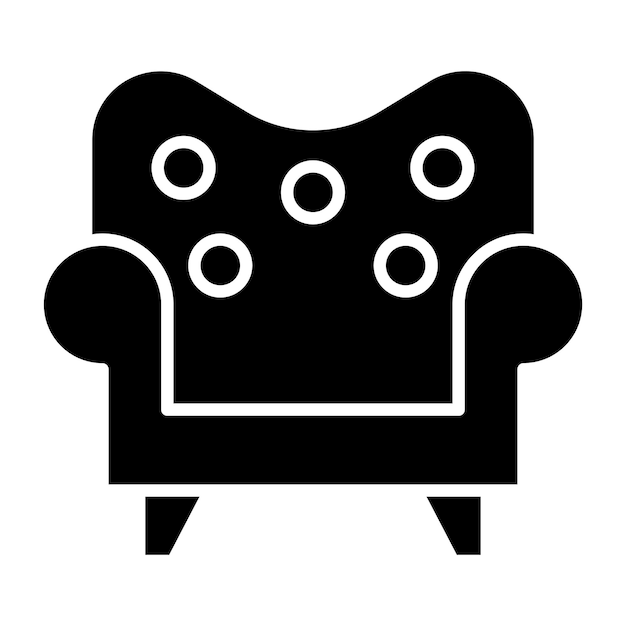 Estilo de icono de sillón de diseño vectorial