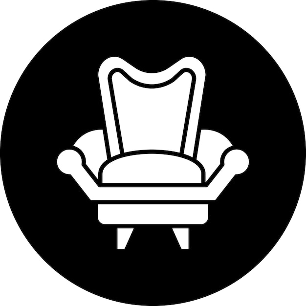 Estilo de icono de sillón de diseño vectorial