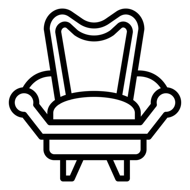 Estilo de icono de sillón de diseño vectorial