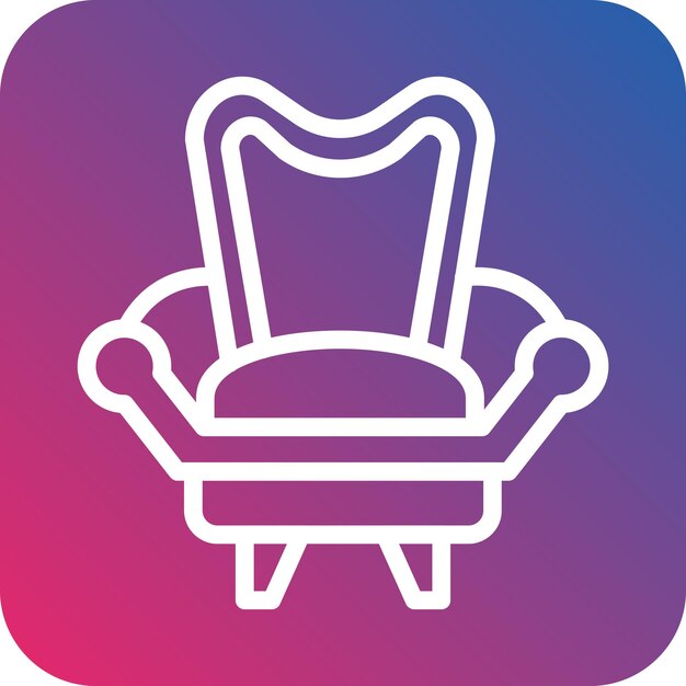 Estilo de icono de sillón de diseño vectorial
