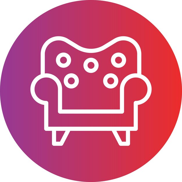 Estilo de icono de sillón de diseño vectorial