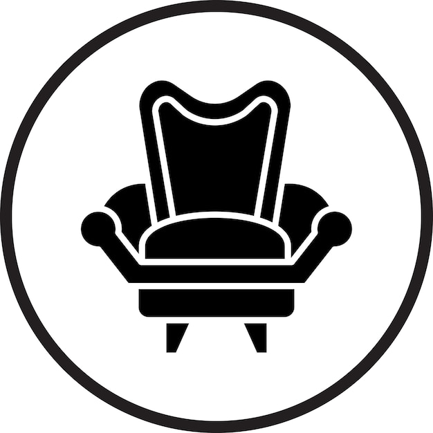 Estilo de icono de sillón de diseño vectorial