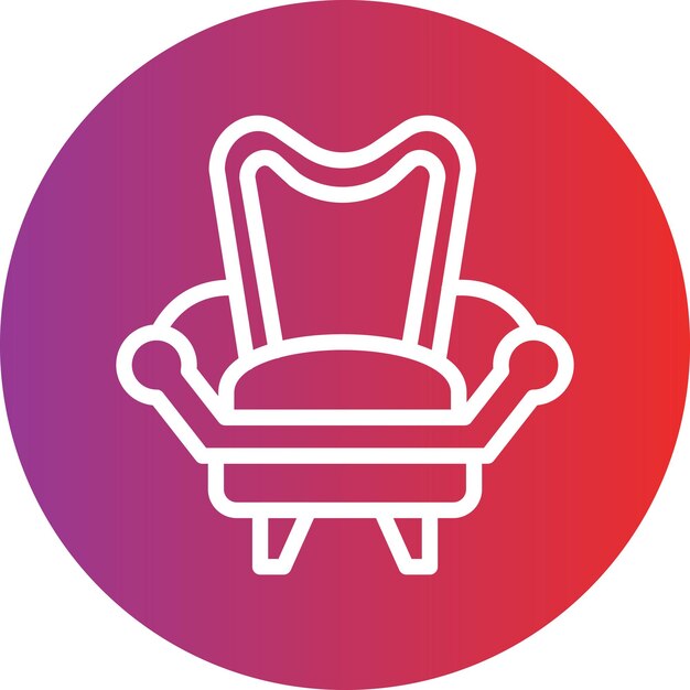Estilo de icono de sillón de diseño vectorial
