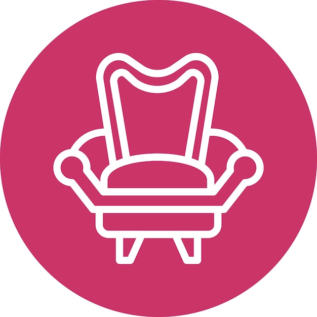 Estilo de icono de sillón de diseño vectorial