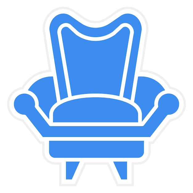 Estilo de icono de sillón de diseño vectorial
