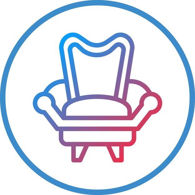Estilo de icono de sillón de diseño vectorial