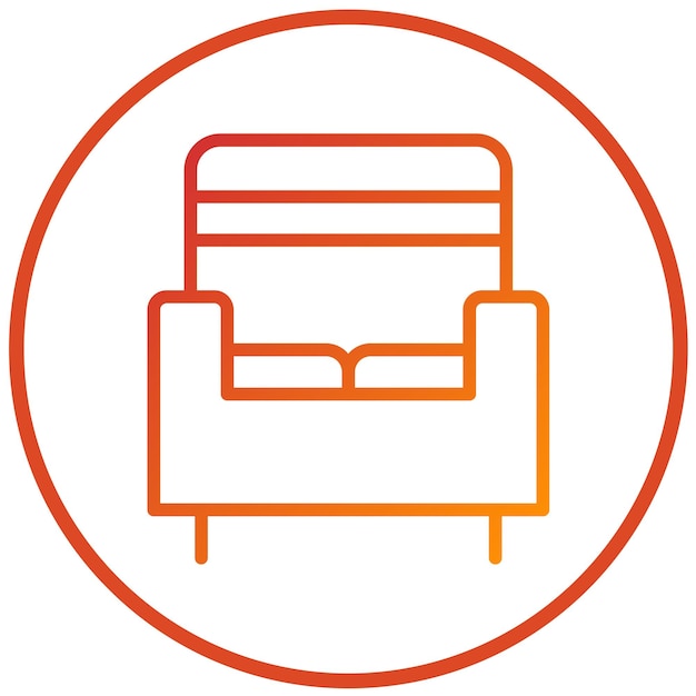 Estilo de icono de sillón de diseño vectorial