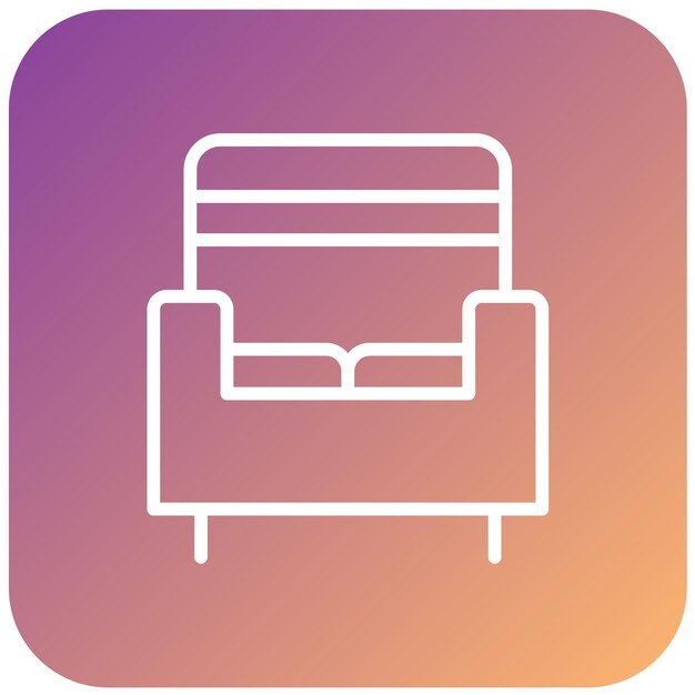 Estilo de icono de sillón de diseño vectorial