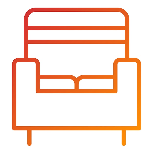 Estilo de icono de sillón de diseño vectorial